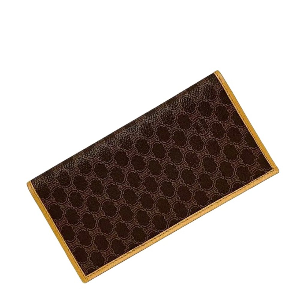 Celine Bifold Long Wallet Brown Beige Macadam